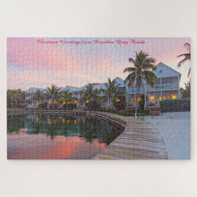 Puzzle Saludos de Navidad de Marathon Quay Florida (Horizontal)