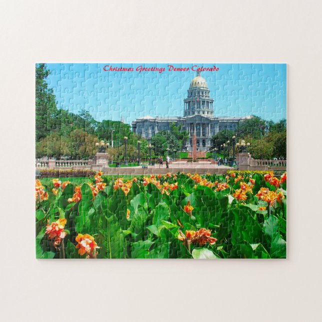 Puzzle Saludos de Navidad Denver Colorado (Horizontal)