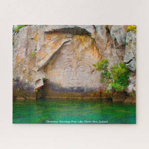 Puzzle Saludos de Navidad desde Lake Maori Nueva Zelanda
