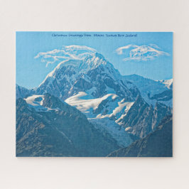 Puzzle Saludos de Navidad desde Mount Tasman Nueva Zeland