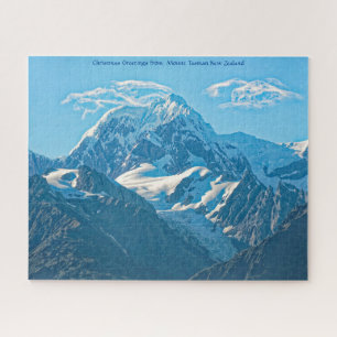 Puzzle Saludos de Navidad desde Mount Tasman Nueva Zeland