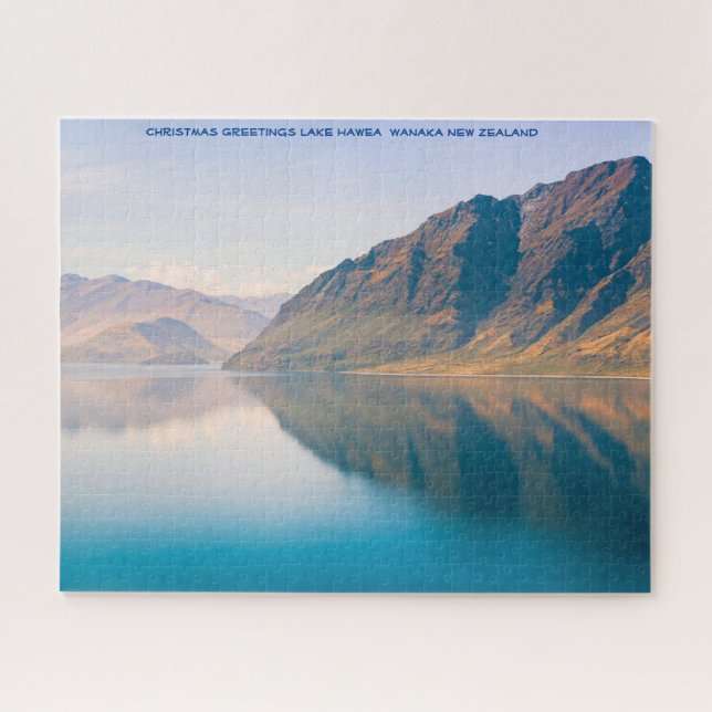 Puzzle Saludos de Navidad Lago Hawea Wanaka (Horizontal)