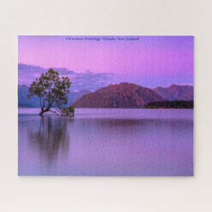 Puzzle Saludos de Navidad Lago Wanaka