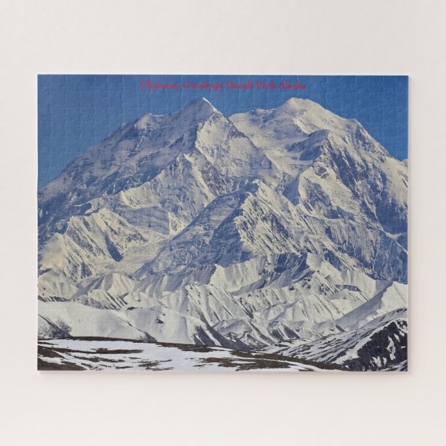 Puzzle Saludos de Navidad Parque Nacional Denali Alaska. (Horizontal)