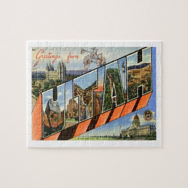 Puzzle Saludos de Utah desde Estados Unidos (Horizontal)