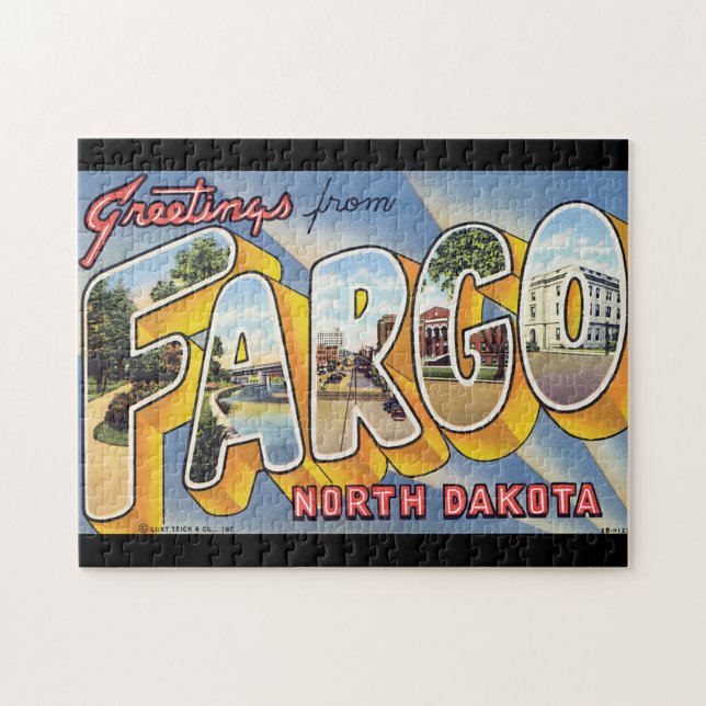 Puzzle Saludos del viaje del norte de Fargo (Horizontal)