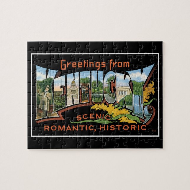 Puzzle Saludos del vintage romántico histórico de (Horizontal)