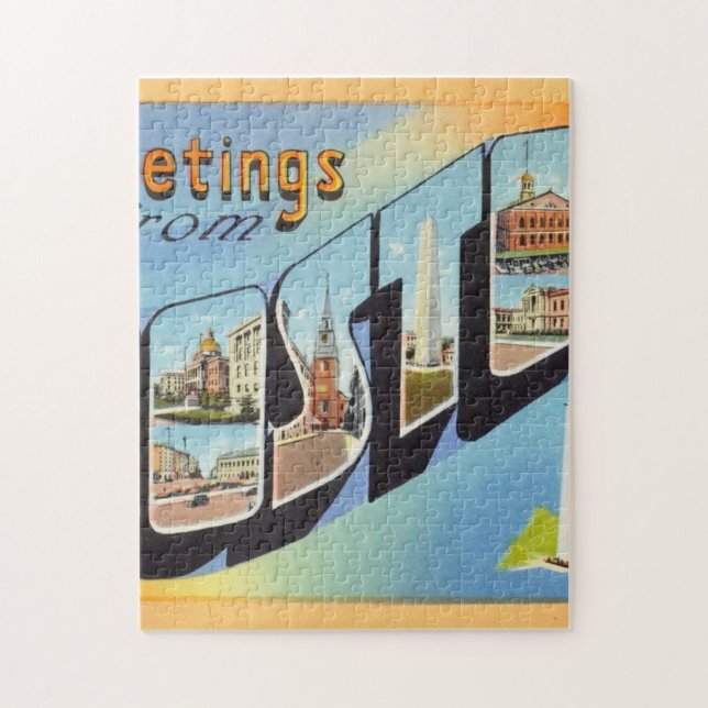 Puzzle Saludos desde Boston (Vertical)