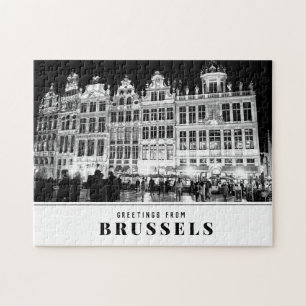 Puzzle Saludos desde Bruselas - Foto en blanco y negro