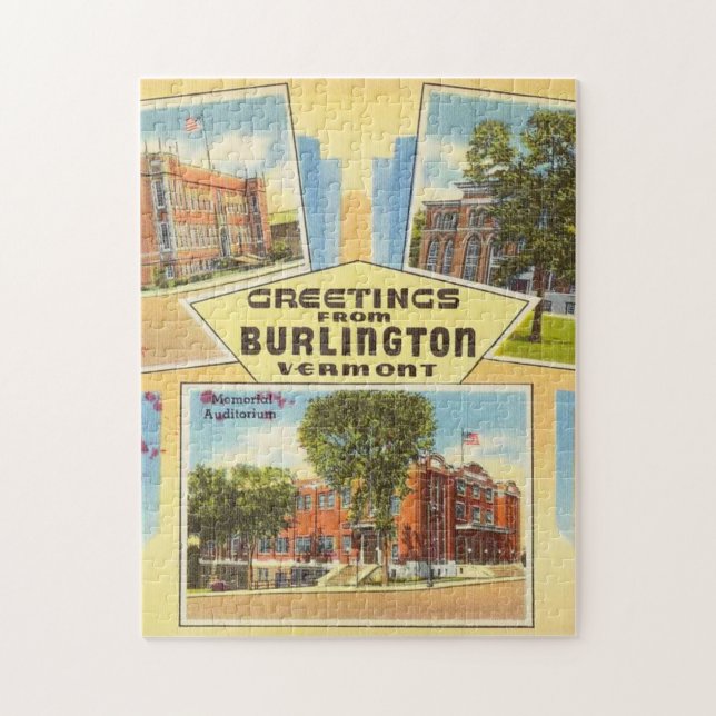 Puzzle Saludos Desde Burlington Vermont (Vertical)