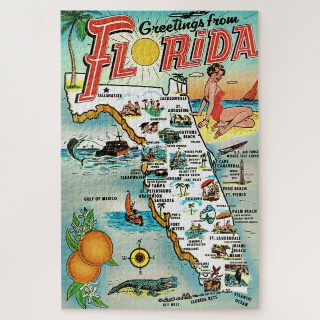 Puzzle Saludos desde Florida (Vertical)