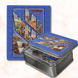 Puzzle Saludos desde la carta grande de Las Vegas<br><div class="desc">Este rompecabezas de reproducción de postales de Las Vegas presenta grandes letras llenas de imágenes icónicas de Las Vegas.</div>