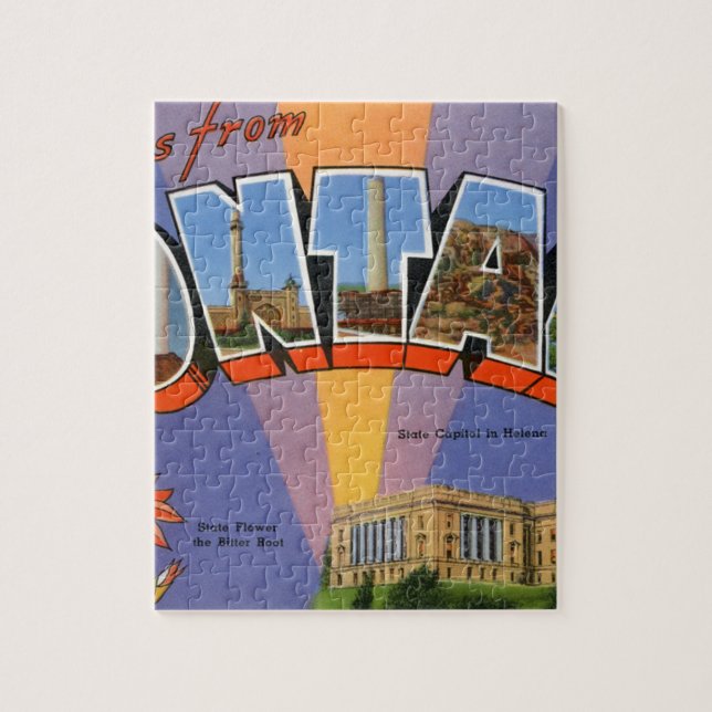 Puzzle Saludos desde Montana (Vertical)