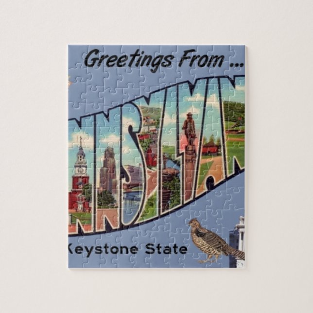 Puzzle Saludos desde Pennsylvania (Vertical)