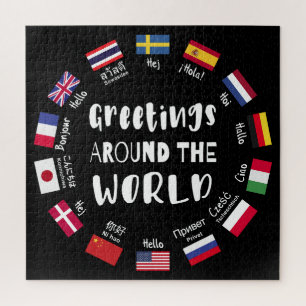 Puzzle Saludos en todo el mundo, Hola en todos los idioma
