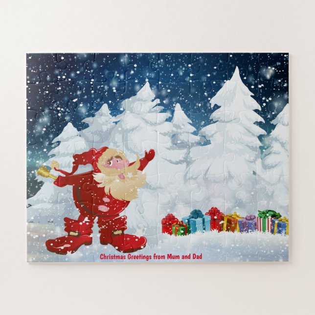 Puzzle Saludos navideños de Mamá y papá (Horizontal)