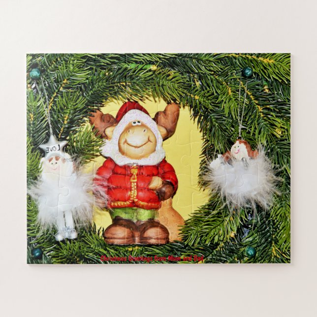 Puzzle Saludos navideños de Mamá y papá (Horizontal)