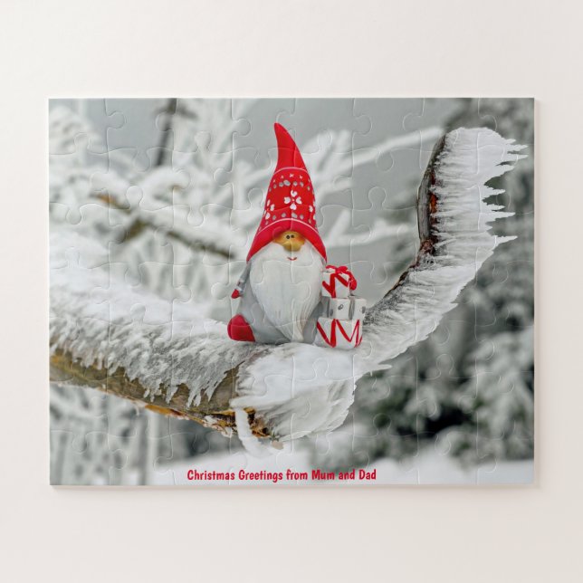 Puzzle Saludos navideños de Mamá y papá (Horizontal)