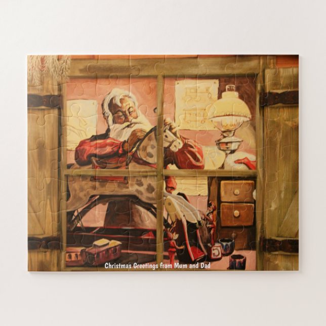 Puzzle Saludos navideños de Mamá y papá (Horizontal)