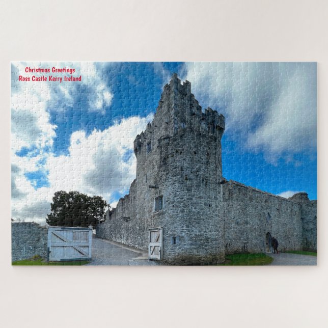 Puzzle Saludos navideños Ross Castle Kerry Ireland Jig (Horizontal)
