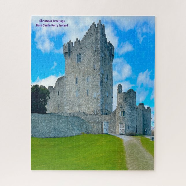 Puzzle Saludos navideños Ross Castle Kerry Ireland Jig (Vertical)