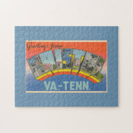 Puzzle Saludos vintage desde la postal de Bristol