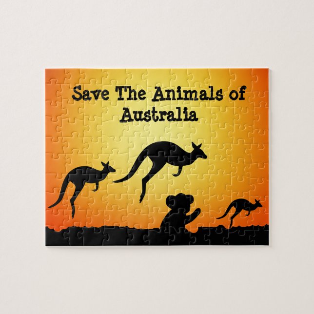 Puzzle Salvemos a los animales de Australia (Horizontal)