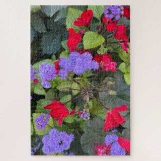 Puzzle Salvia Roja y Ageratum Morado, Ciudad de Quebec