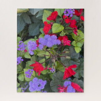 Puzzle Salvia Roja y Ageratum Morado, Ciudad de Quebec