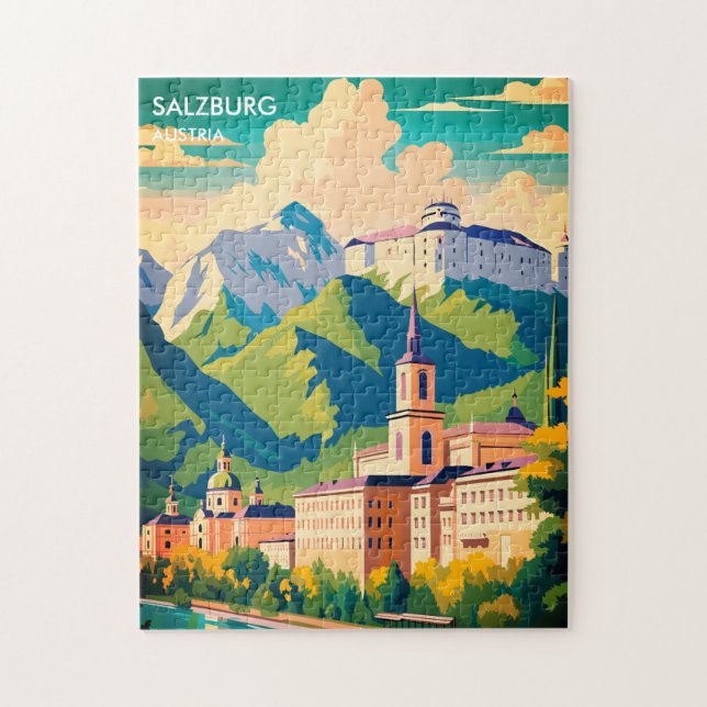 Puzzle Salzburgo Austria Travel (Vertical)