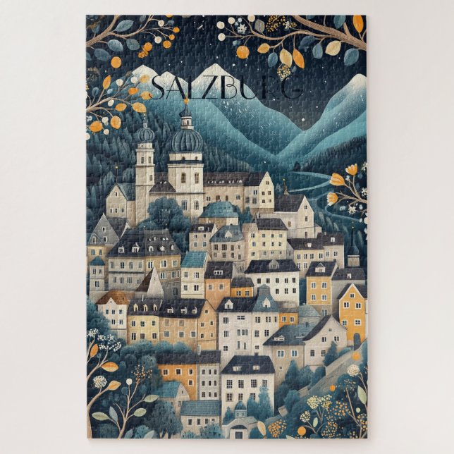 Puzzle Salzburgo Austria Travel (Vertical)