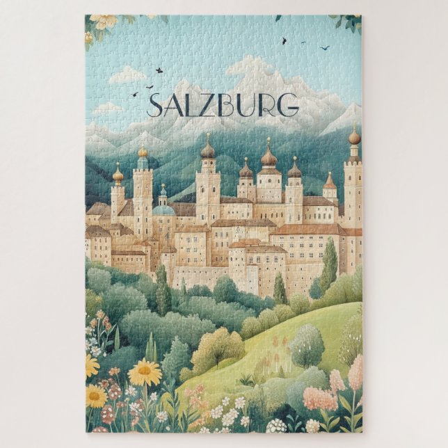 Puzzle Salzburgo Austria Travel (Vertical)