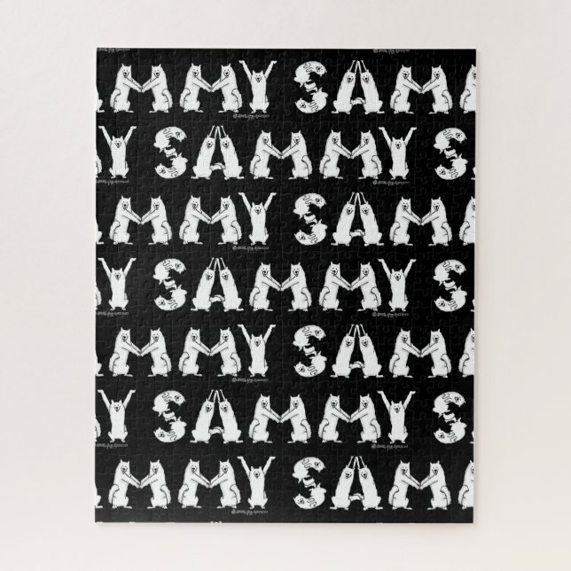 Puzzle Sammy en letras de perro samoyadas (Vertical)
