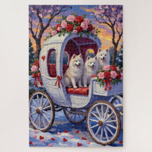Puzzle Samoyed Día de San Valentín
