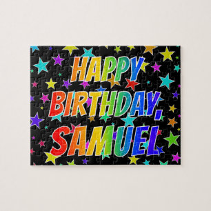 Puzzle "SAMUEL" Nombre, Diversión "FELIZ CUMPLEAÑOS"