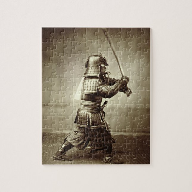 Puzzle Samurai con la espada aumentada, c.1860 (impresión (Vertical)