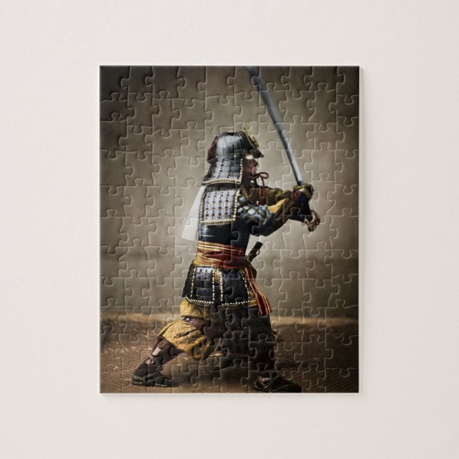 Puzzle Samurai japonés en armas con Katana (Vertical)
