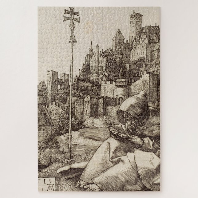 Puzzle San Antonio leyendo por Albrecht Durer (Vertical)