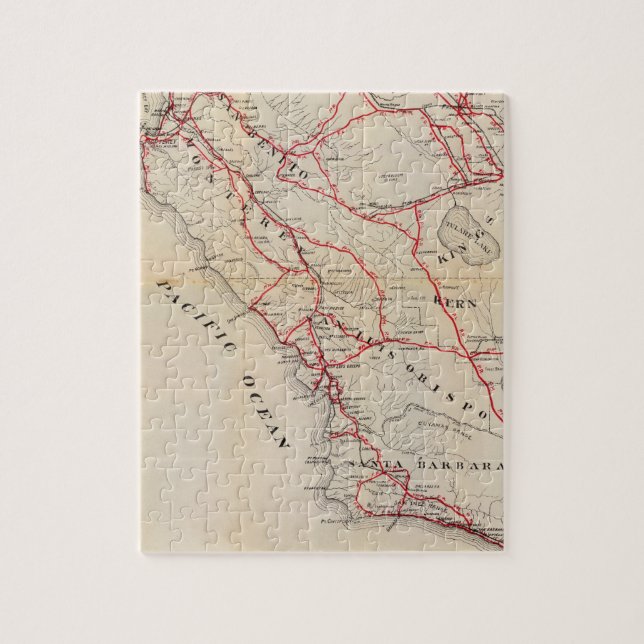 Puzzle San Benito, Fresno, Monterrey, San Luis Obispo (Vertical)