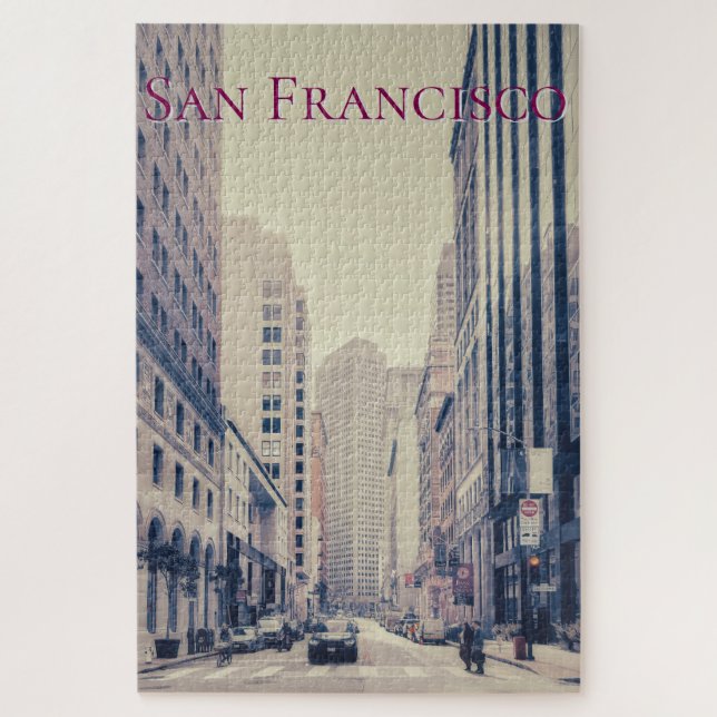 Puzzle San Francisco Downtown Cityscape Street View (Vertical)