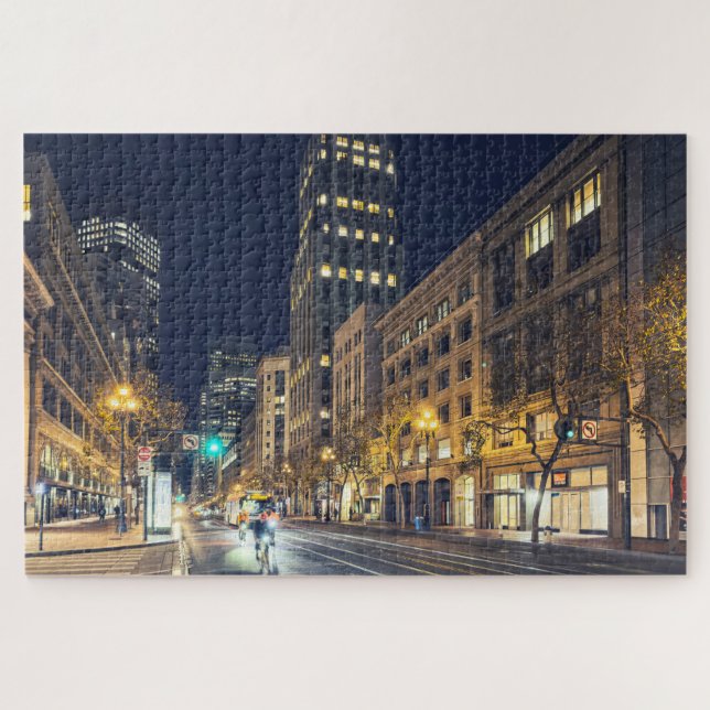 Puzzle San Francisco Nighttime Street View (Horizontal)