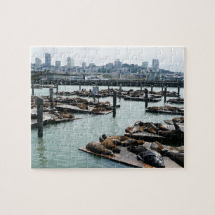 Puzzle San Francisco y leones marinos del Pier 39 panoram