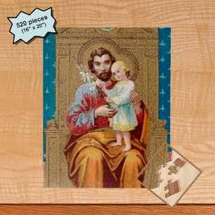 Puzzle San José entronizado con el Niño Jesús