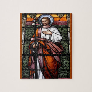 Puzzle San José reza por nosotros - vidriera manchada