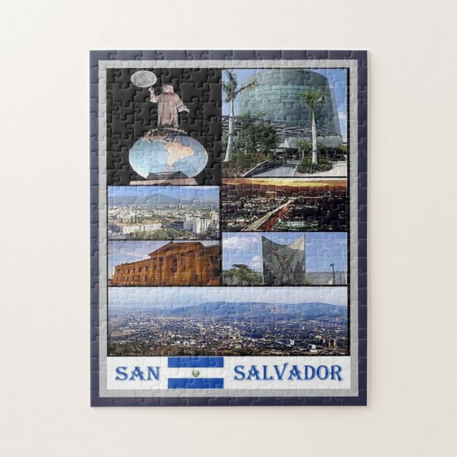 Puzzle San Salvador - El Salvador - Mosaico - (Vertical)