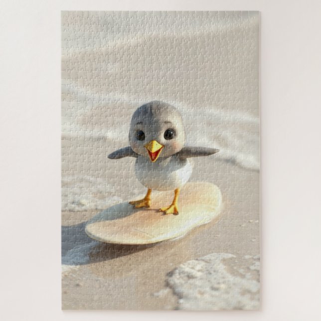 Puzzle Sandpiper learns to surf (Vertical)