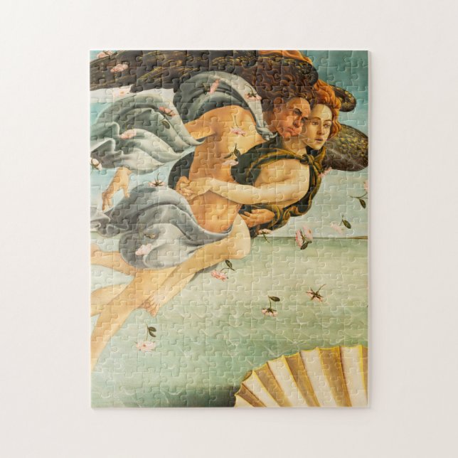 Puzzle Sandro Botticelli El nacimiento de Venus Céfiro, C (Vertical)