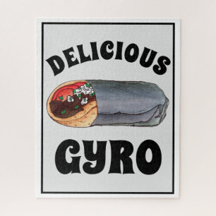 Puzzle Sándwich de carne de Gyro Pita griego de comida me