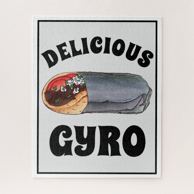 Puzzle Sándwich de carne de Gyro Pita griego de comida me (Vertical)