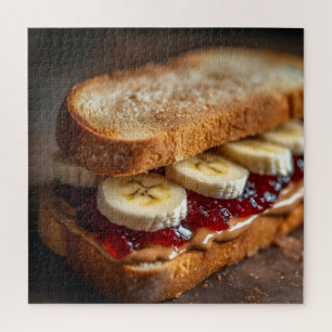 Puzzle Sándwich de mantequilla de maní y jalea de uva